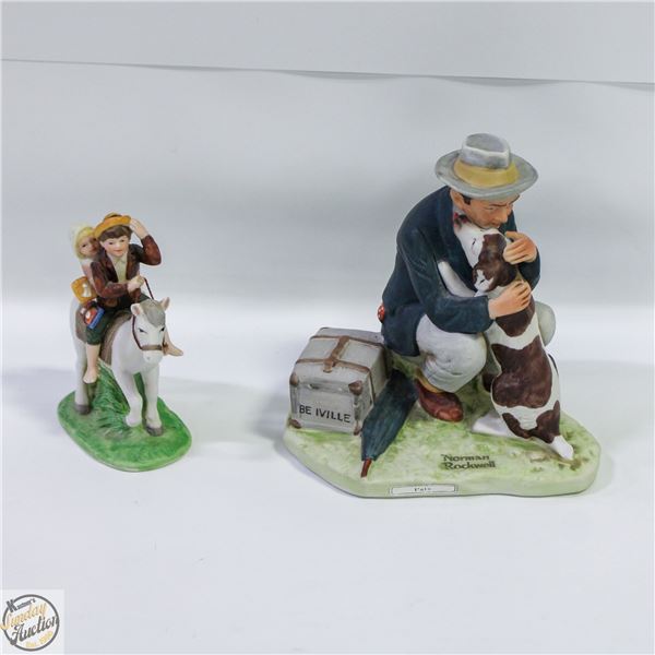 PAIR OF NORMAN ROCKWELL PORCELAIN