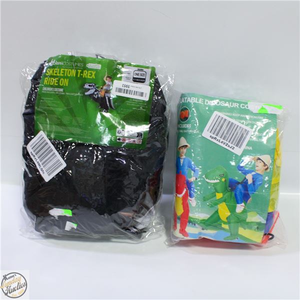 2 CHILDRENS INFLATABLE DINOSAUR COSTUMES
