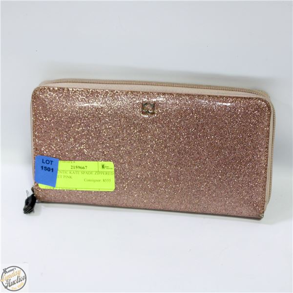 AUTHENTIC KATE SPADE ZIPPERED WALLET PINK