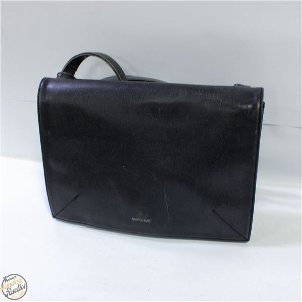 AUTHENTIC MATT & NAT BLACK GENUINE LEATHER PURSE