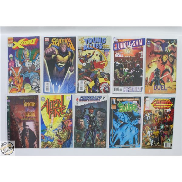 #1 ISSUE COMIC LOT, MARVEL, DC, INDY, 10 BOOKS