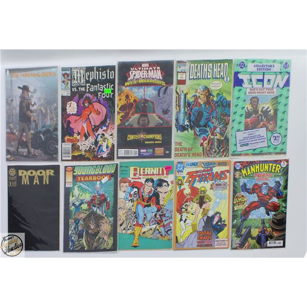 #1 ISSUE COMIC LOT, MARVEL, DC, INDY, 10 BOOKS