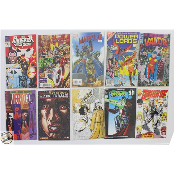 #1 ISSUE COMIC LOT, MARVEL, DC, INDY, 10 BOOKS