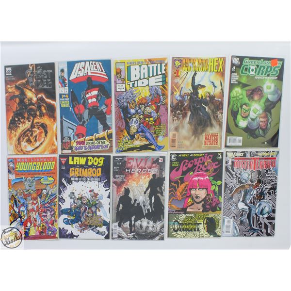 #1 ISSUE COMIC LOT, MARVEL, DC, INDY, 10 BOOKS