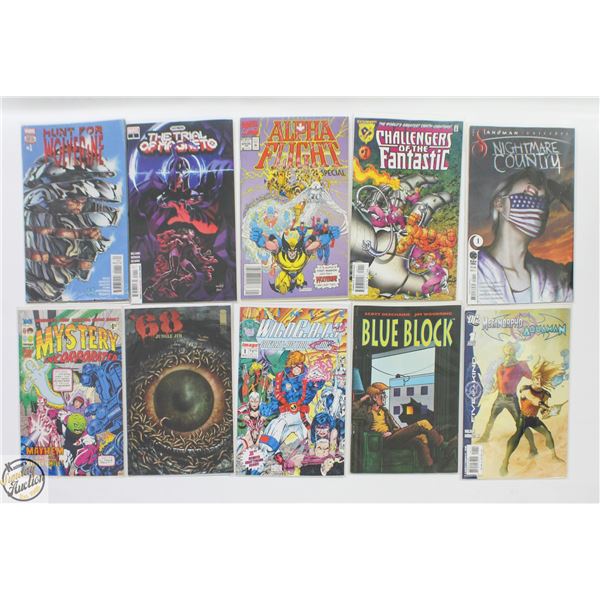 #1 ISSUE COMIC LOT, MARVEL, DC, INDY, 10 BOOKS