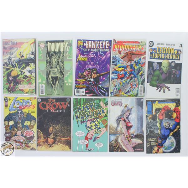 #1 ISSUE COMIC LOT, MARVEL, DC, INDY, 10 BOOKS