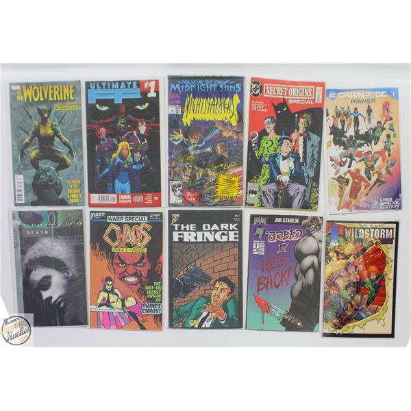 #1 ISSUE COMIC LOT, MARVEL, DC, INDY, 10 BOOKS