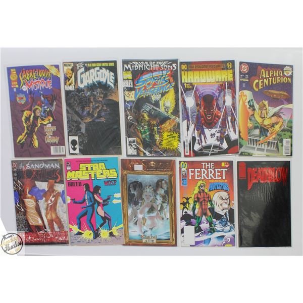 #1 ISSUE COMIC LOT, MARVEL, DC, INDY, 10 BOOKS