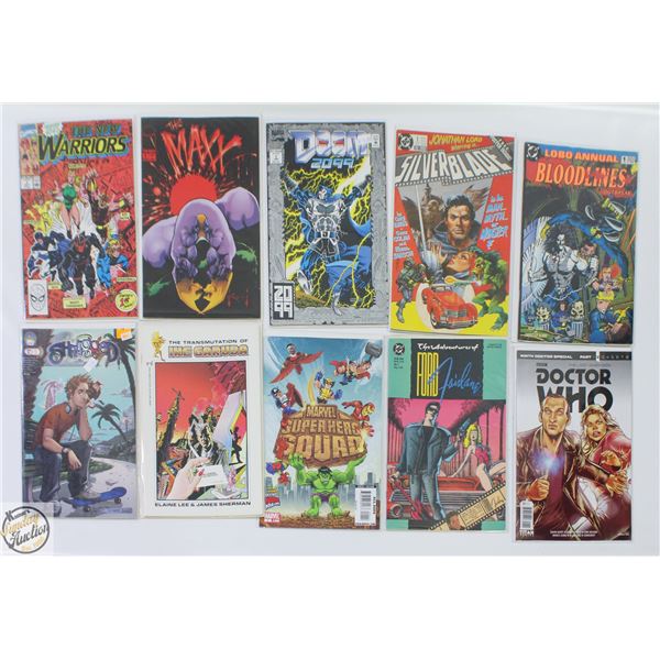 #1 ISSUE COMIC LOT, MARVEL, DC, INDY, 10 BOOKS