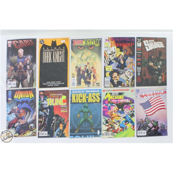 #1 ISSUE COMIC LOT, MARVEL, DC, INDY, 10 BOOKS
