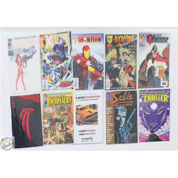 #1 ISSUE COMIC LOT, MARVEL, DC, INDY, 10 BOOKS