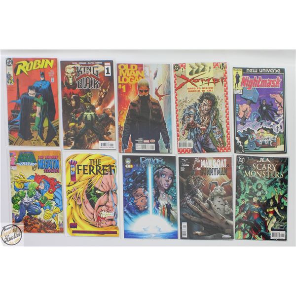 #1 ISSUE COMIC LOT, MARVEL, DC, INDY, 10 BOOKS