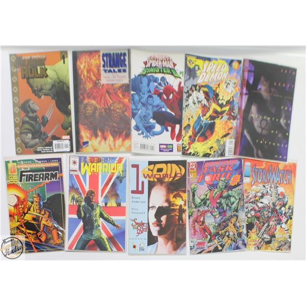 #1 ISSUE COMIC LOT, MARVEL, DC, INDY, 10 BOOKS