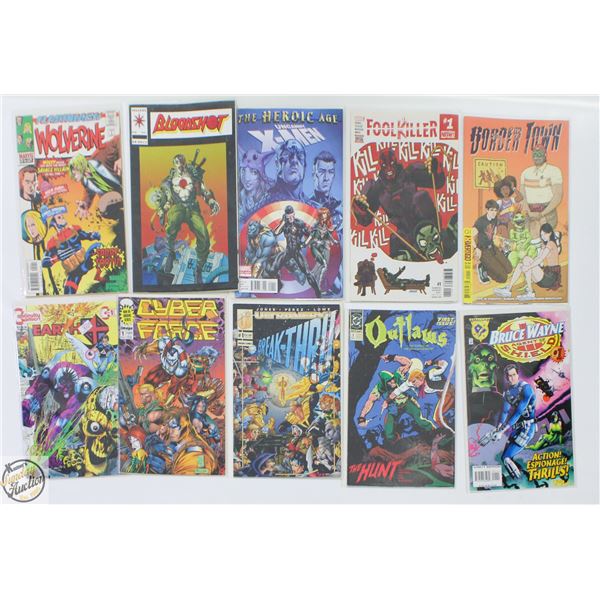 #1 ISSUE COMIC LOT, MARVEL, DC, INDY, 10 BOOKS