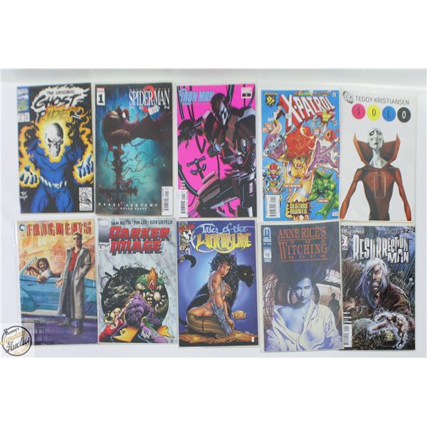 #1 ISSUE COMIC LOT, MARVEL, DC, INDY, 10 BOOKS