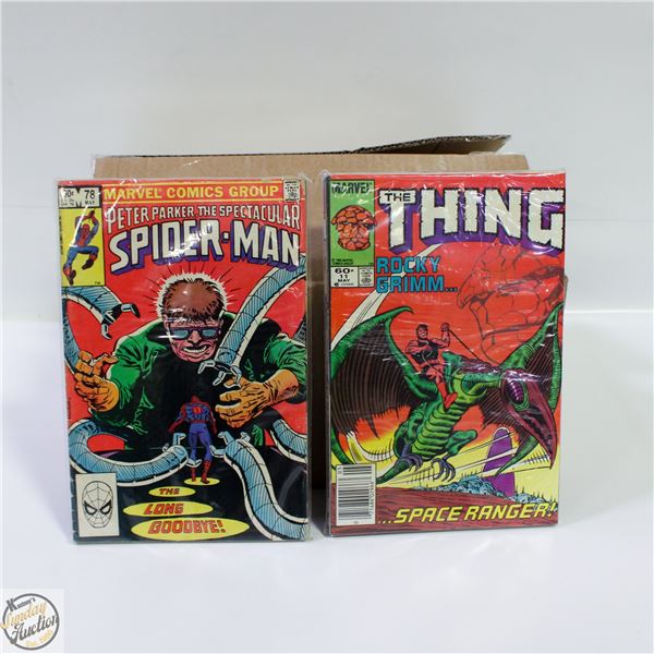 BOX OF 150 USED/MIXED LOT COMICS