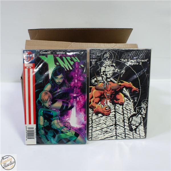 BOX OF 150 USED/MIXED LOT COMICS