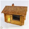 Image 1 : HANDMADE WOODEN CABIN MODEL WITH LIGHT