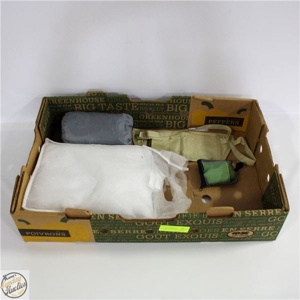 TRAY WITH TRAVEL ACCESSORIES