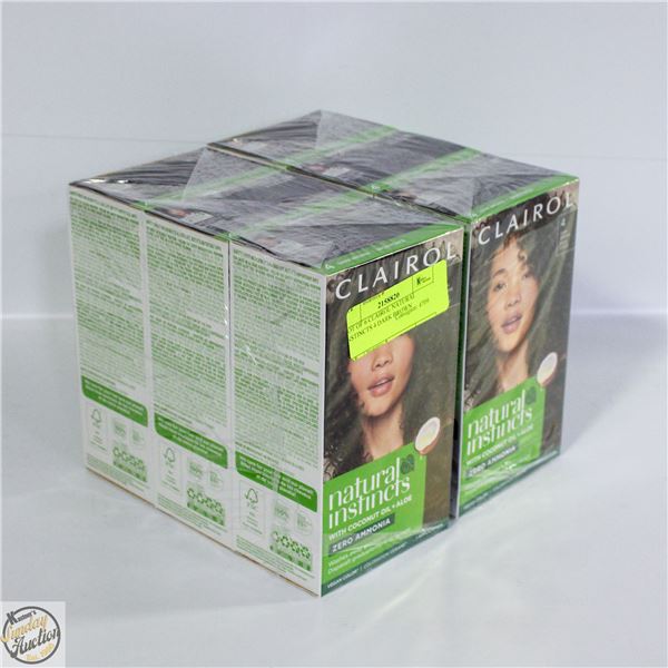 LOT OF 6 CLAIROL NATURAL INSTINCTS 4 DARK BROWN
