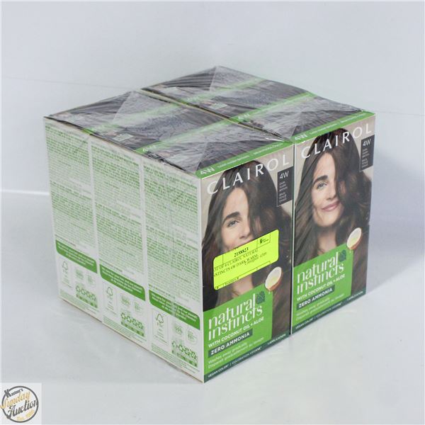 LOT OF 6 CLAIROL NATURAL INSTINCTS 4W DARK WARM-