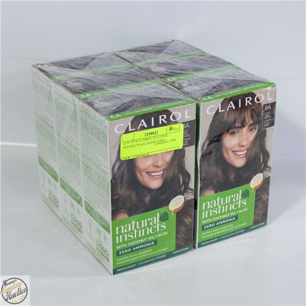 LOT OF 6 CLAIROL NATURAL INSTINCTS 6A LIGHT COOL-