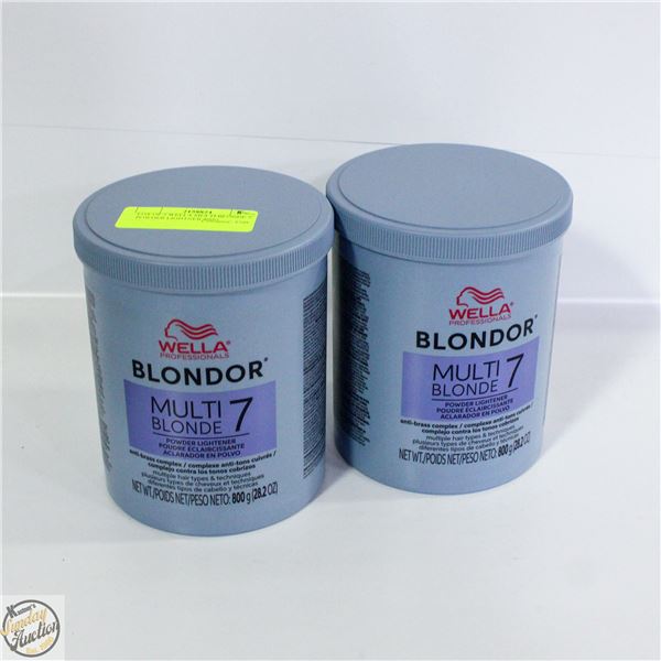 LOT OF 2 WELLA MULTI BLONDE 7 POWDER LIGHTNER 800G