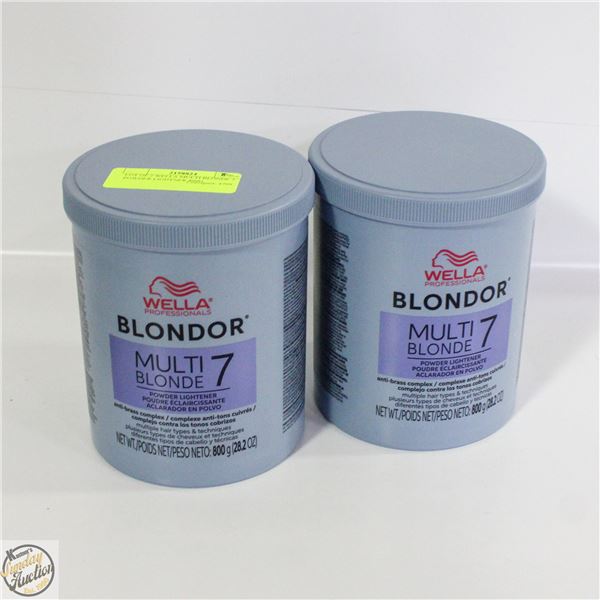 LOT OF 2 WELLA MULTI BLONDE 7 POWDER LIGHTNER 800G