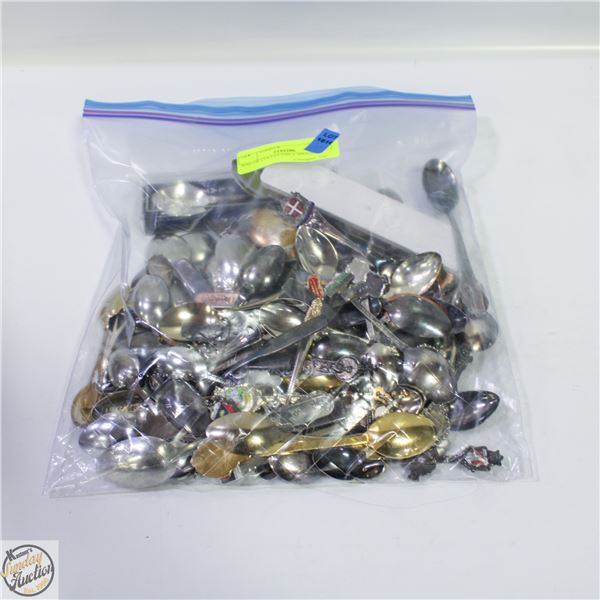 BAG OF COLLECTIBLE SPOONS
