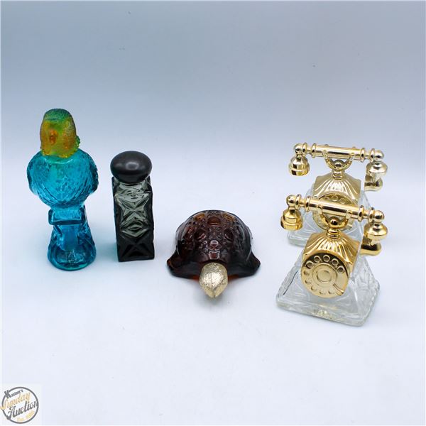 LOT OF VINTAGE EMPTY AVON PERFUM BOTTLES