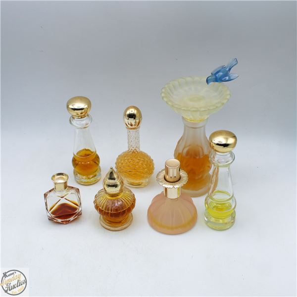 LOT OF VARIOUS VINTAGE PERFUME BOTTLES SOME FULL
