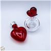 Image 1 : 2 VINTAGE HEART SHAPE PERFUME BOTTLES