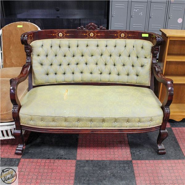 WOODEN FRAMED BUTTON BACKED