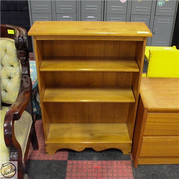 SMALL SOLID WOOD SHELF 28" X 9" X 38"