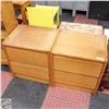Image 1 : PAIR OF SOLID WOOD BEDSIDE TABLES WITH