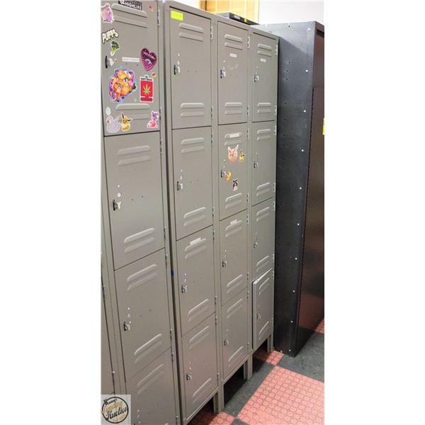 BANK OF 12 LOCKERS