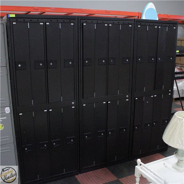 6 BANKS OF 8 LOCKERS WITH 1 BAG OF KEYS