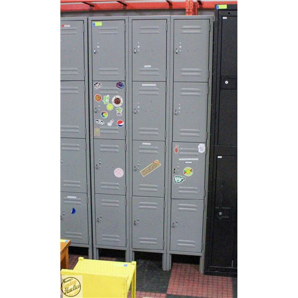 BANK OF 12 LOCKERS
