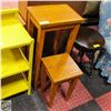 Image 1 : PAIR OF WOODEN PLANT STANDS 1 SHORT 1 TALL