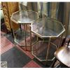 Image 1 : PAIR OF MATCHING OCTAGON METAL FRAMED