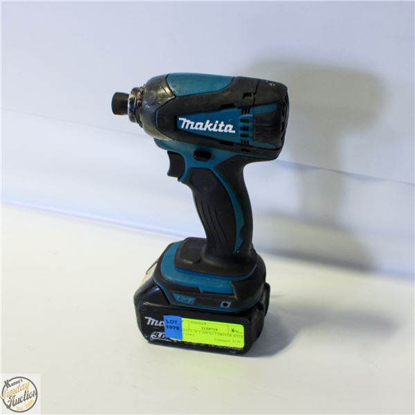 MAKITA 18 V IMPACT DRIVER WITH BATTERY