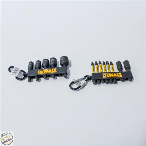 2PKS OF DEWALT IMPACT NUT DRIVER+SCREWDRIVER BITS