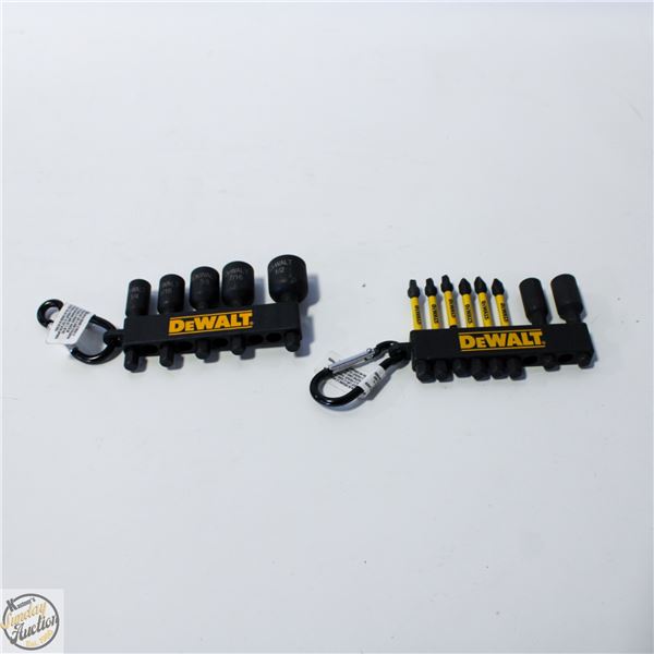 2PKS OF DEWALT IMPACT NUT DRIVER+SCREWDRIVER BITS
