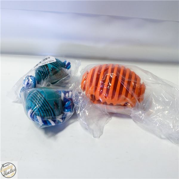 3 NEW DOG TOYS
