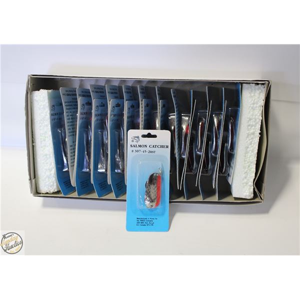 CASE OF 24 SALMON AND PIKE FISHING LURES