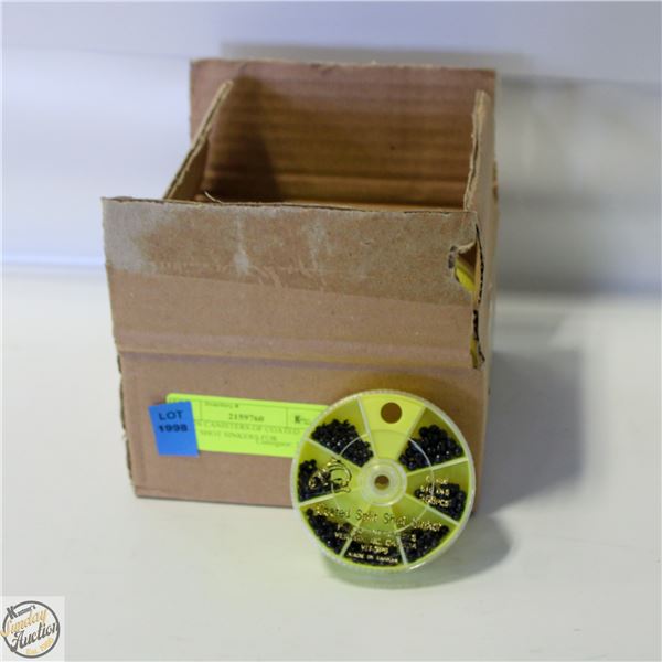 12X376 CANISTERS OF COATED SPLIT SHOT SINKERS FOR