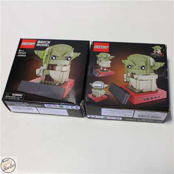 2 X STAR WARS STYLE YODA BUILDING SETS X 195 PCS