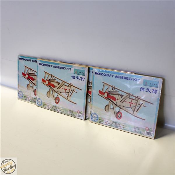4 X WOODCRAFT ASSEMBLY KITS - MODEL PLANES