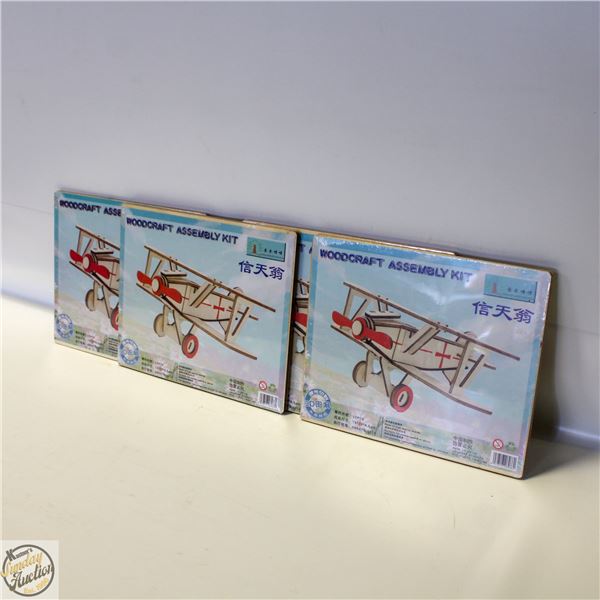 4 X WOODCRAFT ASSEMBLY KITS - MODEL PLANES