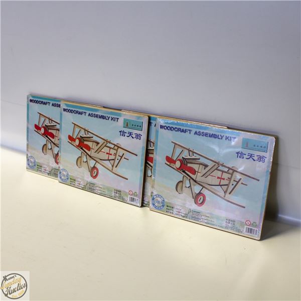 4 X WOODCRAFT ASSEMBLY KITS - MODEL PLANES
